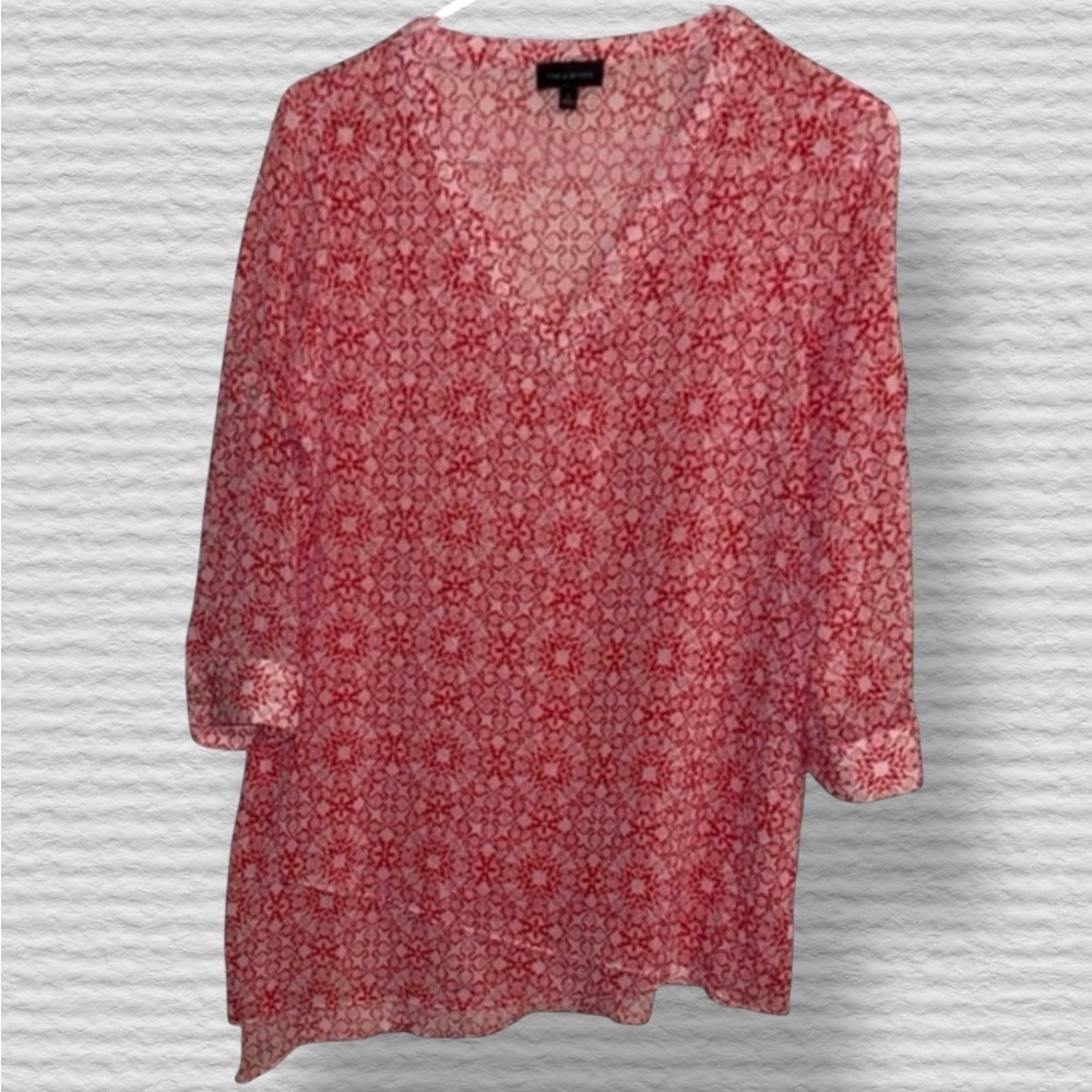 🌹THE LIMITED RED FLORAL V NECK BLOUSE